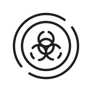 Beyaz arka plan üzerinde Biohazard sı izole biohazard simge vektör
