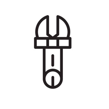 İngiliz anahtarı simgesini vektör izole beyaz arka plan, İngiliz anahtarı işareti, l