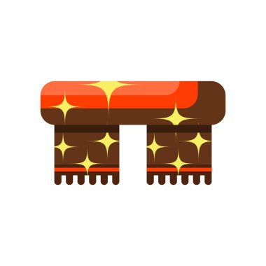 Eşarp simge vektör izole beyaz arka plan, eşarp işareti, col