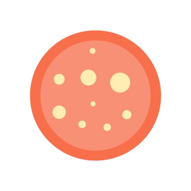 Beyaz arka plan üzerinde sosis işareti izole sosis simge vektör