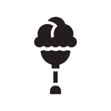 Beyaz arka plan, dondurma şeffaf işareti, kutlama sembollerin izole dondurma simge vektör