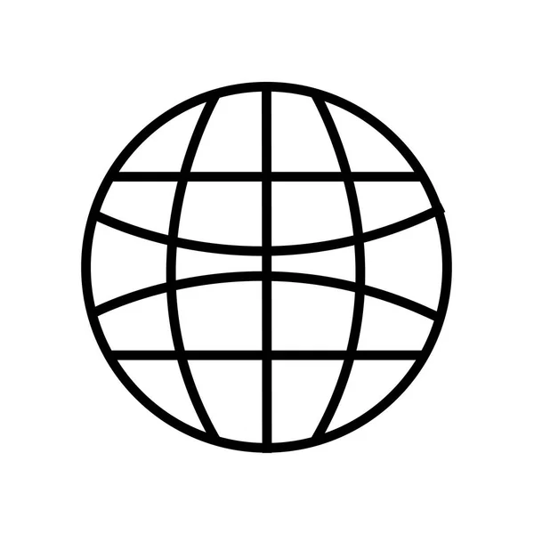 白い背景に インターネットの透明な記号で分離されたインターネット アイコン ベクトル — ストックベクタ