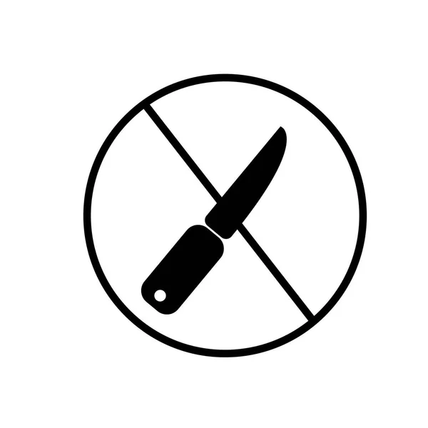 ナイフ透明な記号 白地に分離されたナイフのアイコン ベクトル — ストックベクタ