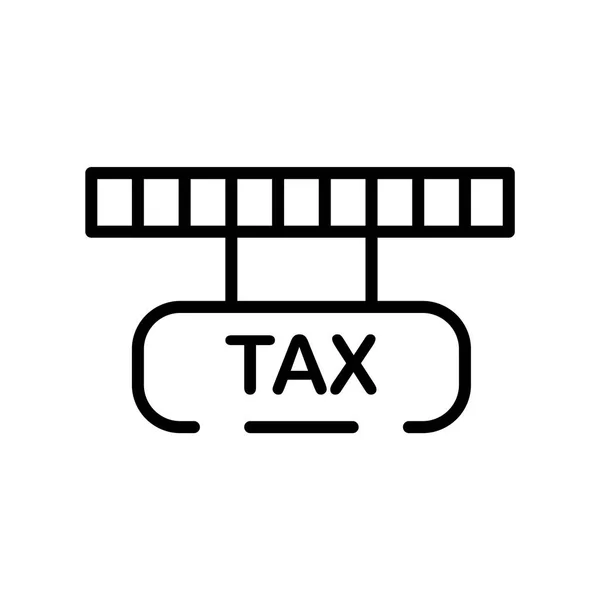 Icona fiscale vettoriale isolato su sfondo bianco, Segno fiscale, linea sy — Vettoriale Stock