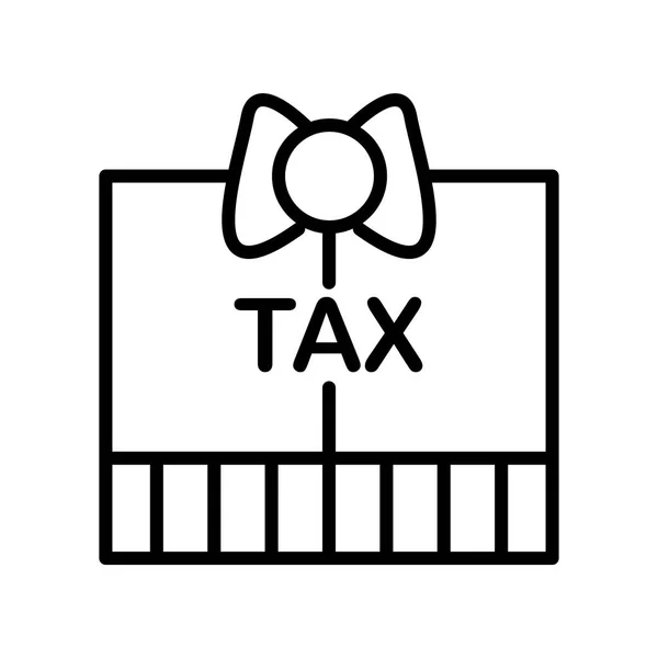Icono de impuesto vector aislado sobre fondo blanco, Signo de impuesto, línea sy — Archivo Imágenes Vectoriales