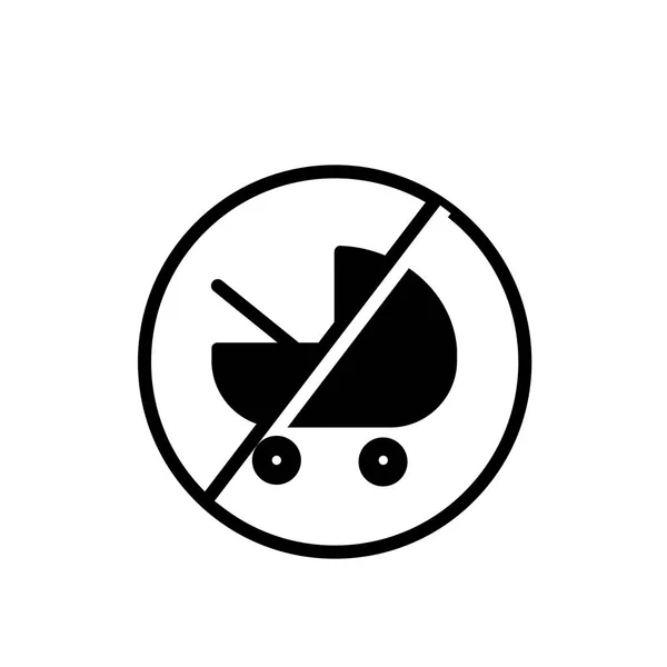 Pram Icon Vector Isolato Sfondo Bianco Pram Segno Trasparente — Vettoriale Stock