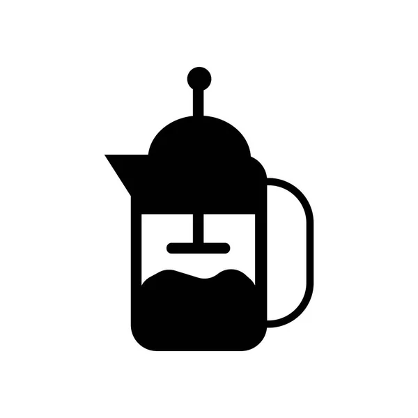 French Press Icon Vector Isolated White Background French Press Transparent — Stock Vector