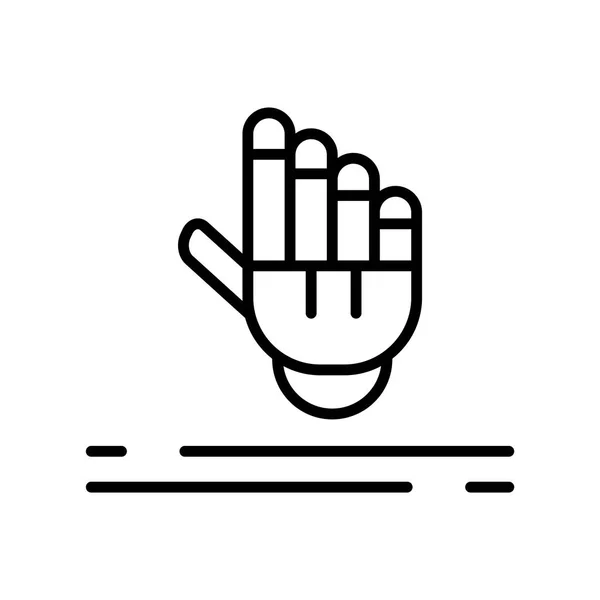 Gants icône vecteur isolé sur fond blanc, Panneau gants, l — Image vectorielle
