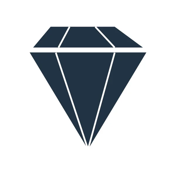 Diamond Icon Vektor Isolerad Vit Bakgrund Diamant Transparent Skylt — Stock vektor