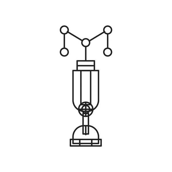 Robot Pictogram Vector Geïsoleerd Een Witte Achtergrond Robot Transparante Teken — Stockvector