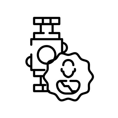 Beyaz arka plan üzerinde Smartwatch izole Smartwatch simge vektör 