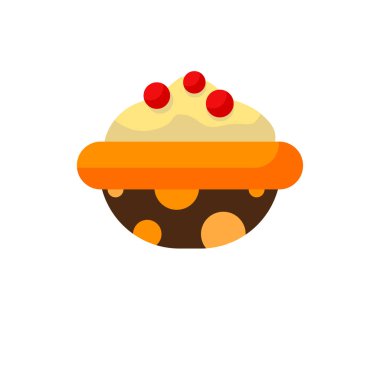 Pasta simge vektör izole beyaz arka plan, pasta şeffaf işareti, renkli semboller