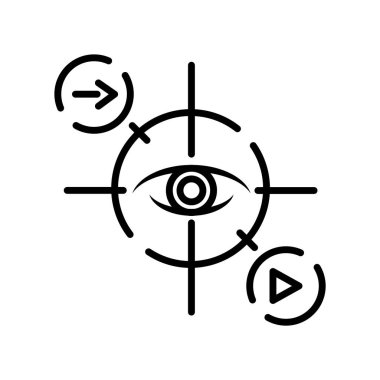 Göz simge vektör izole beyaz arka plan, göz işareti, satırın sy