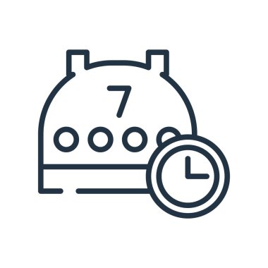 Beyaz arka plan üzerinde takvim işareti izole takvim simge vektör