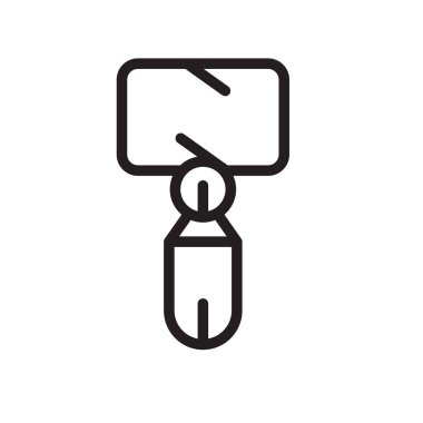 Beyaz arka plan üzerinde Spatula işareti spatula simge vektör izole ,