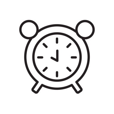 Beyaz arka plan üzerinde saat işareti izole saat simge vektör