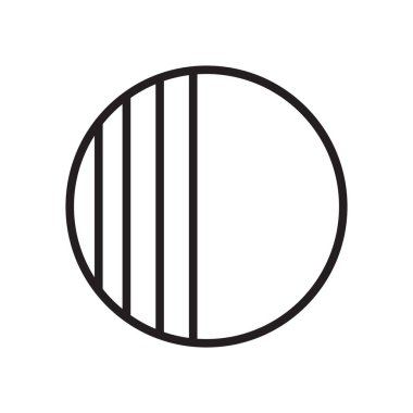 Beyaz arka plan üzerinde daire işareti izole daire simge vektör