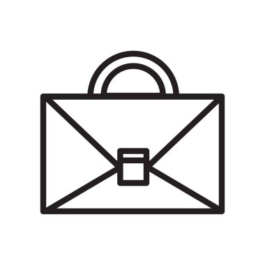 Evrak Çantası'nı simge vektör beyaz arka plan üzerinde evrak çantası'nı sı izole