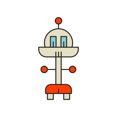 Robot simge vektör izole beyaz arka plan, Robot şeffaf işareti, teknoloji sembolleri