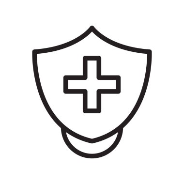 Kalkan simge vektör izole beyaz arka plan, kalkan işareti, l