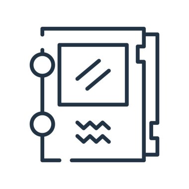 Gündem simge vektör beyaz zemin üzerine gündemi işareti, l izole