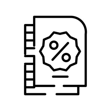 Vergi simge vektör beyaz arka plan üzerinde vergi işareti, lin izole