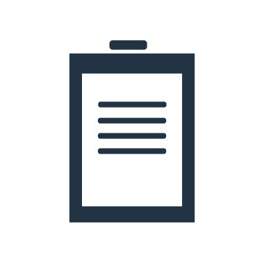 Not defteri simgesi vektör beyaz zemin üzerine, Not defteri izole işareti