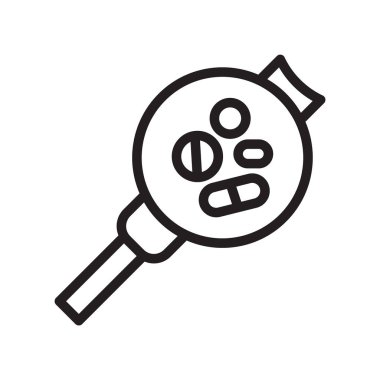 Beyaz arka plan üzerinde Microorg izole mikroorganizma simge vektör