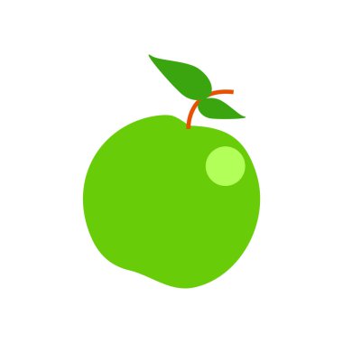 Beyaz arka plan üzerinde elma işaret izole Apple simge vektör