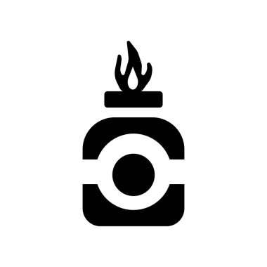 Beyaz arka plan, gaz şeffaf işareti, gıda sembolleri izole gaz simge vektör