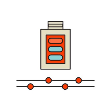 Beyaz arka plan, kablosuz şarj şeffaf işareti, teknoloji sembolleri izole kablosuz şarj simge vektör