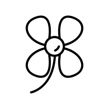 İzole beyaz arka plan, çiçek işareti, l simge vektör çiçek