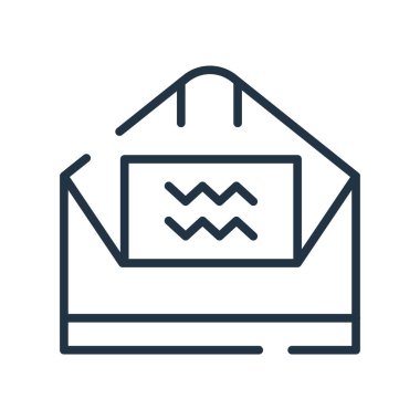 E-posta simge vektör izole beyaz arka plan, e-posta işareti, lin