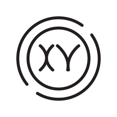 Beyaz arka plan üzerinde kromozom izole kromozom simge vektör 