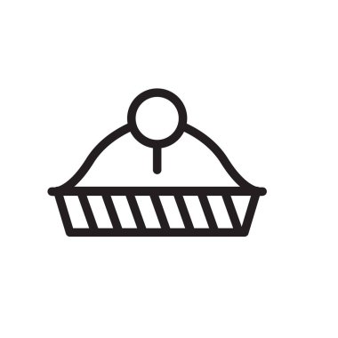 Kask simge vektör izole beyaz arka plan, kask işareti, l