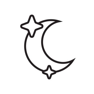 Beyaz arka plan üzerinde ay işareti izole ay simge vektör