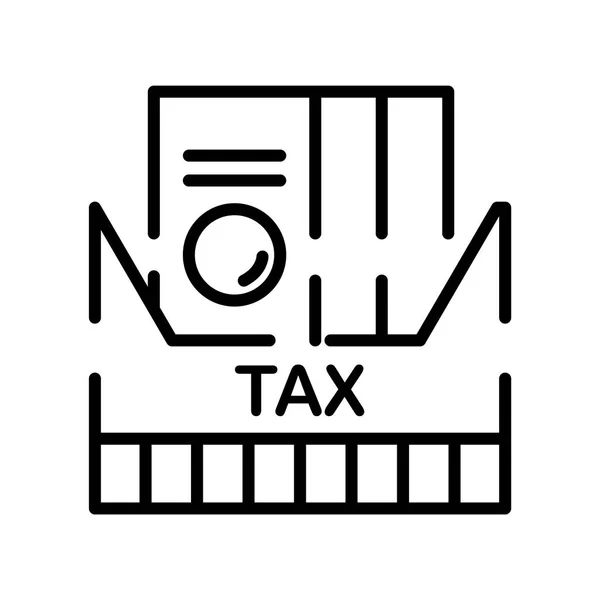 Налоговый вектор на белом фоне, Налоговый знак, строка sy — стоковый вектор