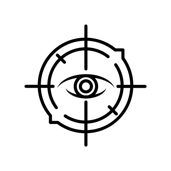 Icône de scan oculaire vecteur isolé sur fond blanc, Signe de scan oculaire — Image vectorielle