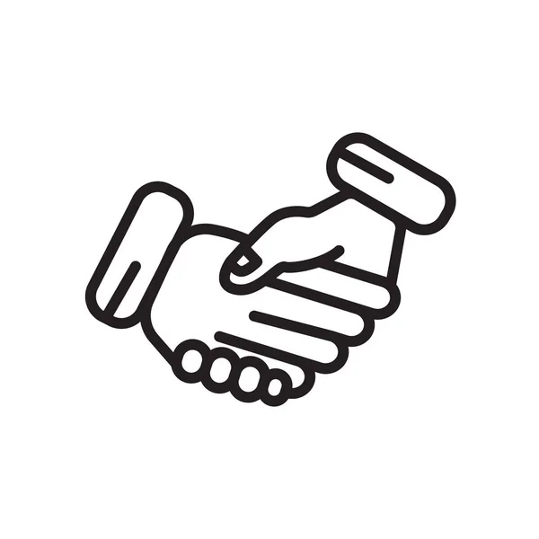 Handshake vector icono aislado sobre fondo blanco, Handshake si — Vector de stock