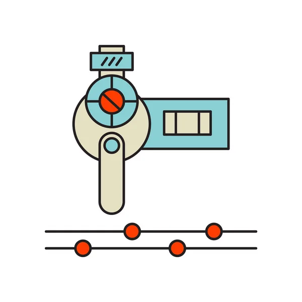 Kamera Ikon Vektoros Elszigetelt Fehér Háttér Technológia Kamera Átlátszó Jel — Stock Vector