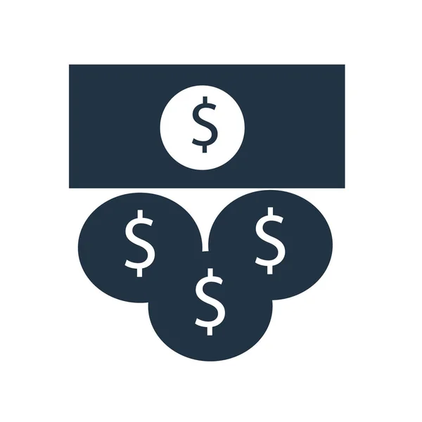 Vettore icona denaro isolato su sfondo bianco, segno di denaro — Vettoriale Stock