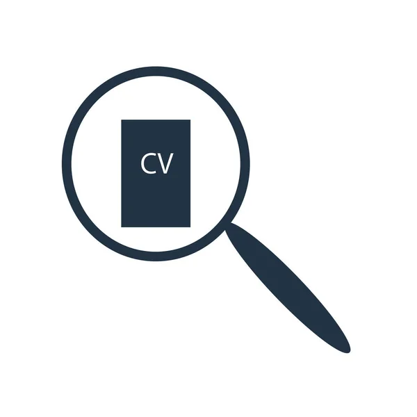 Baan Zoek Pictogram Vector Geïsoleerd Een Witte Achtergrond Job Search — Stockvector