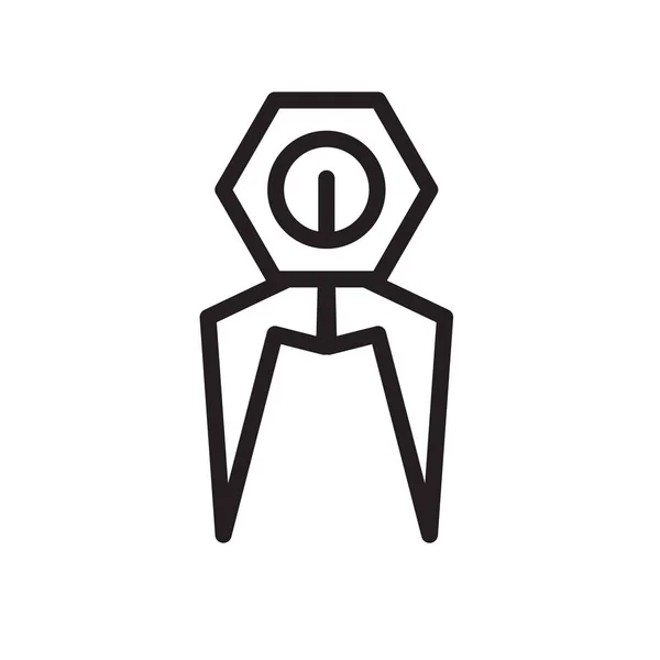 Pince icône vecteur isolé sur fond blanc, Pince signe, l — Image vectorielle