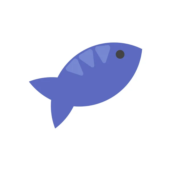 물고기 서명 아이콘 벡터 흰색 배경에 고립 된 물고기 — 스톡 벡터