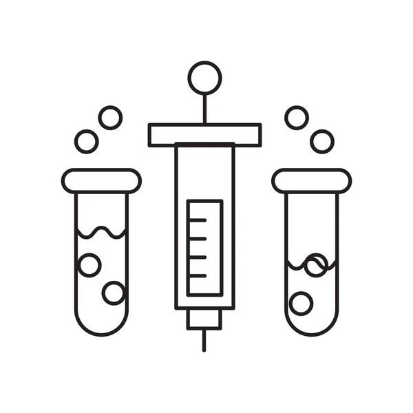 Vaccin pictogram vector geïsoleerd op een witte achtergrond, vaccin teken — Stockvector