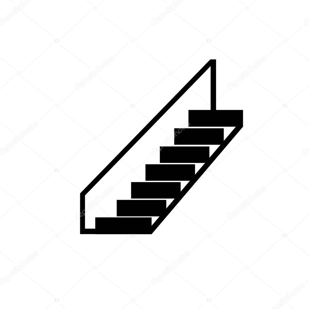 Escalator sign icon vector isolated on white background, Escalator sign transparent sign