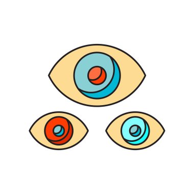 Beyaz arka plan, akıllı lens şeffaf işareti, teknoloji sembolleri izole akıllı lens simge vektör