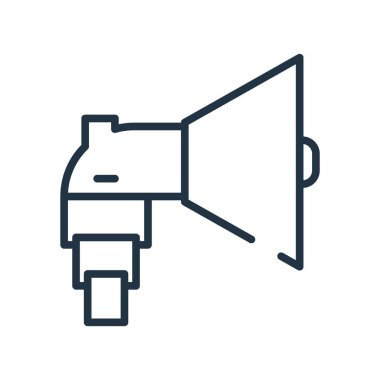 Beyaz arka plan üzerinde megafon sı izole megafon simge vektör