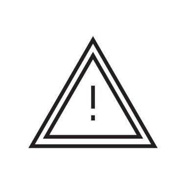 Beyaz arka plan üzerinde uyarı işareti izole uyarı simge vektör