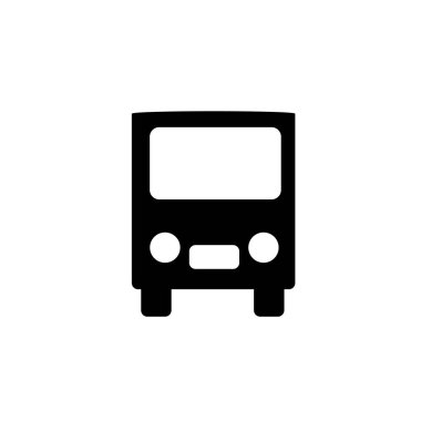 Beyaz arka plan üzerinde toplu taşıma şeffaf işareti izole toplu ulaşım simge vektör